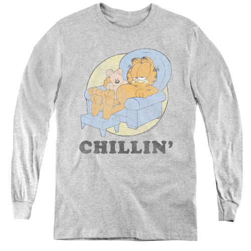 Image for Garfield Youth Long Sleeve T-Shirt - Chillin