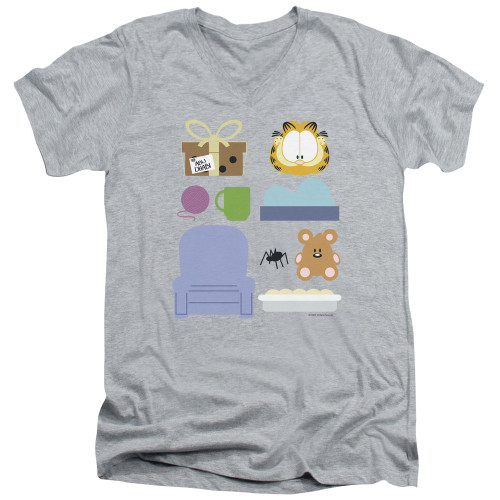 Image for Garfield V Neck T-Shirt - Gift Set