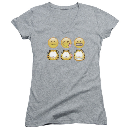 Image for Garfield Girls V Neck - Emojis