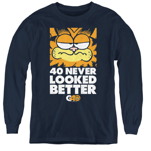 Image for Garfield Youth Long Sleeve T-Shirt - Forty Looks