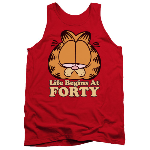 Image for Garfield Tank Top - Life Begins at Forty