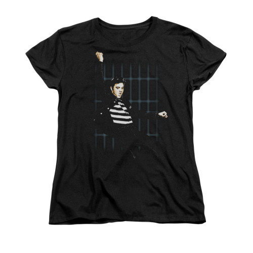 Elvis Woman's T-Shirt - Blue Bars