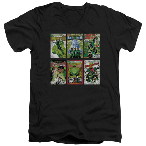Image for Green Lantern V Neck T-Shirt - GL Covers
