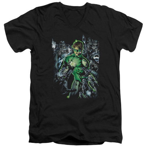 Image for Green Lantern V Neck T-Shirt - Surrounded by Death