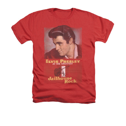 Elvis Heather T-Shirt - Jailhouse Rock Poster