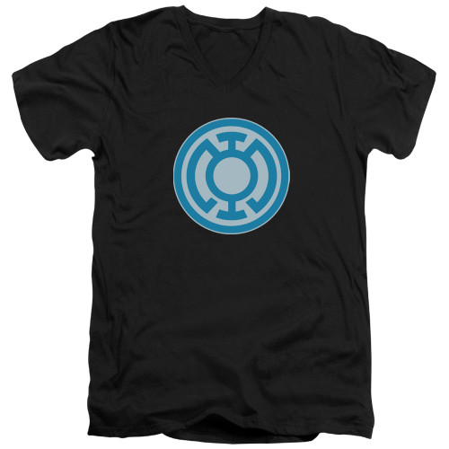 Image for Green Lantern V Neck T-Shirt - Blue Symbol