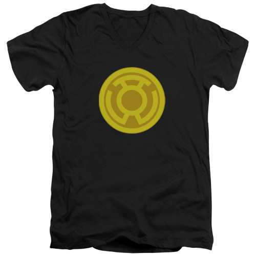 Image for Green Lantern V Neck T-Shirt - Yellow Symbol