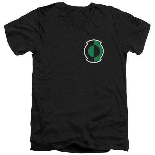 Image for Green Lantern V Neck T-Shirt - Kyle Logo