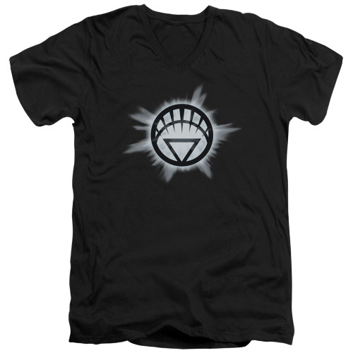 Image for Green Lantern V Neck T-Shirt - White Glow