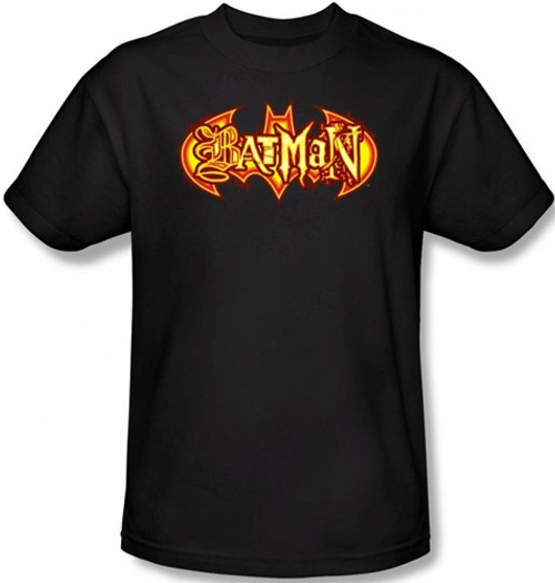 Image Closeup for Batman T-Shirt - Halloween Fiery Shield Logo