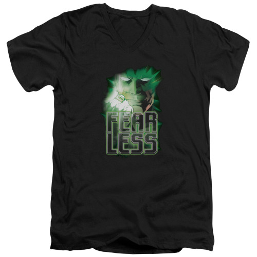 Image for Green Lantern V Neck T-Shirt - Fearless