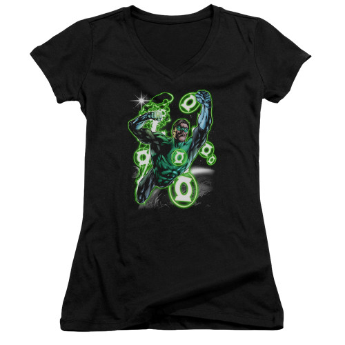 Image for Green Lantern Girls V Neck - Earth Sector