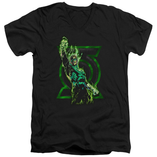 Image for Green Lantern V Neck T-Shirt - Fully Charged