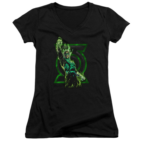 Image for Green Lantern Girls V Neck - Fully Charged