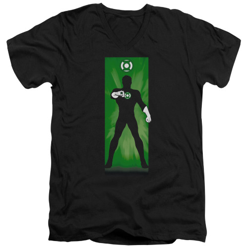 Image for Green Lantern V Neck T-Shirt - Green Lantern Block