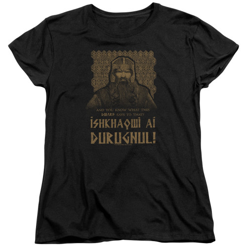 Image for Lord of the Rings Womans T-Shirt - Shikhaqwi Durugnul