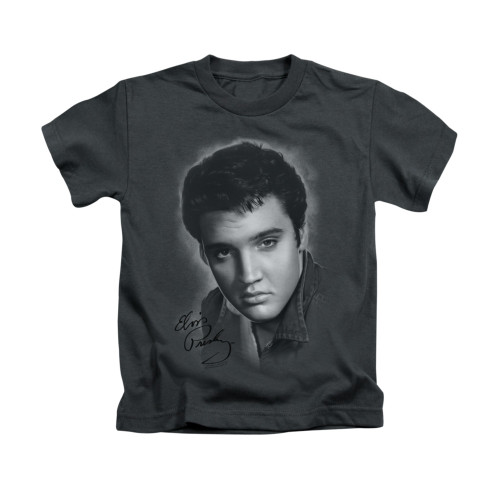 Elvis Kids T-Shirt - Grey Portrait