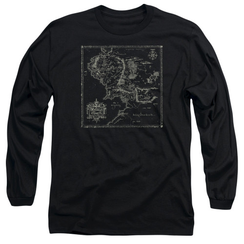 Image for Lord of the Rings Long Sleeve Shirt - Map of M.E.