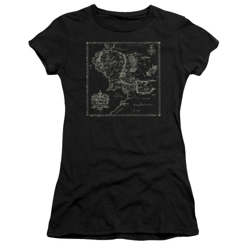 Image for Lord of the Rings Girls T-Shirt - Map of M.E.