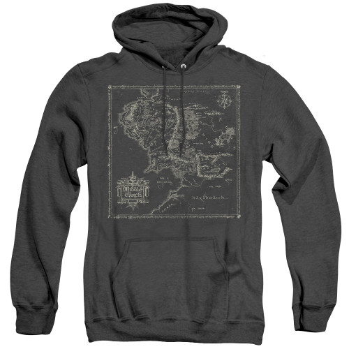 Image for Lord of the Rings Heather Hoodie - Map of M.E.