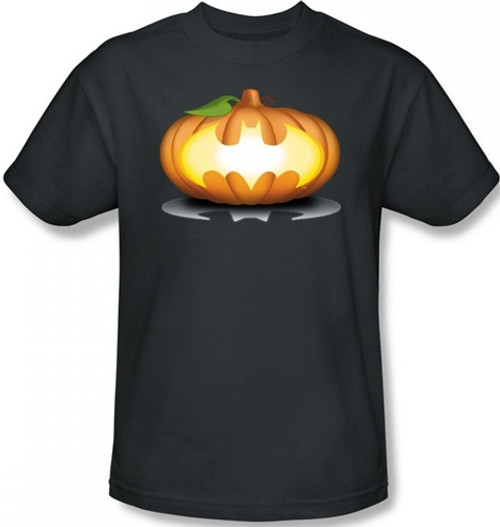 Image Closeup for Batman T-Shirt - Halloween Bat Pumpkin Logo