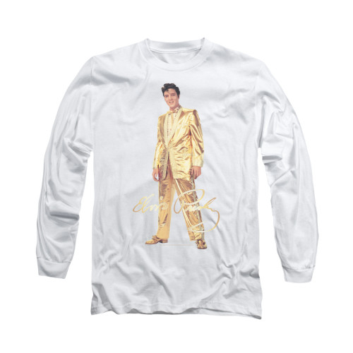 Elvis Long Sleeve T-Shirt - Gold Lame Suit
