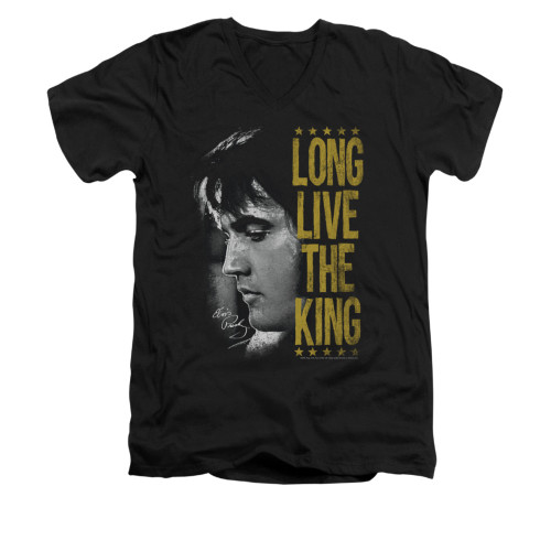 Elvis V-Neck T-Shirt Long Live the King!