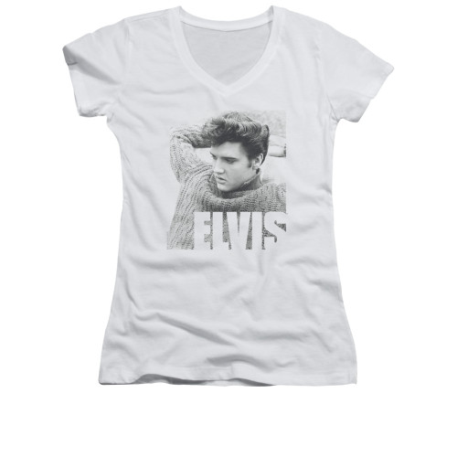 Elvis Girls V Neck T-Shirt - Relaxing