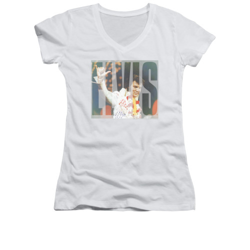 Elvis Girls V Neck T-Shirt - Aloha Knockout