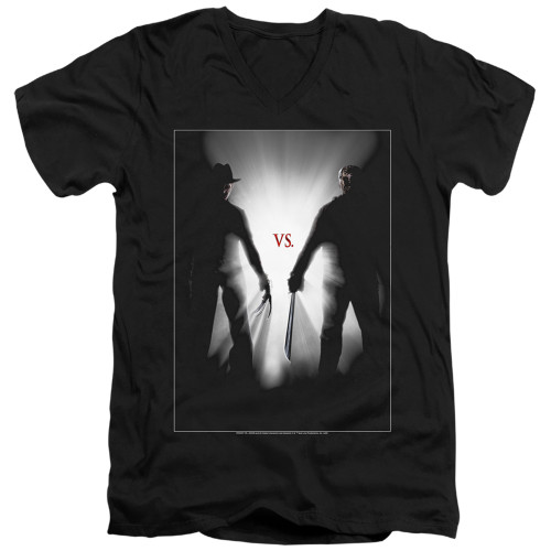 Image for Freddy vs Jason V Neck T-Shirt - Silhouettes