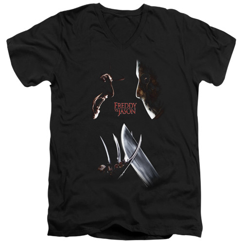 Image for Freddy vs Jason V Neck T-Shirt - Face Off