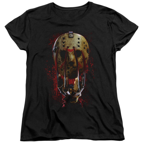 Image for Freddy vs Jason Womans T-Shirt - Mask and Claws