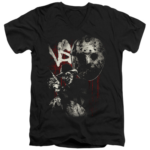 Image for Freddy vs Jason V Neck T-Shirt - Scratches