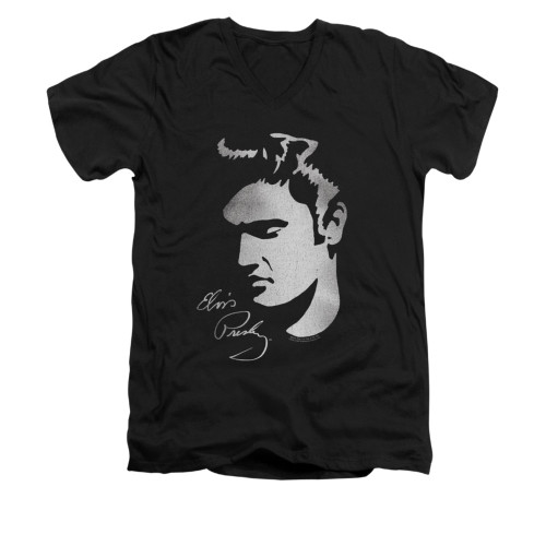 Elvis V-Neck T-Shirt Simple Face