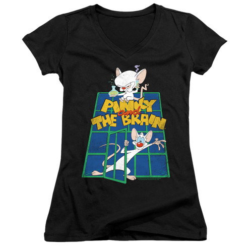 Image for Pinky and the Brain Girls V Neck T-Shirt - Ol' Standard