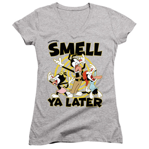 Image for Animaniacs Girls V Neck T-Shirt - Smell Ya Later