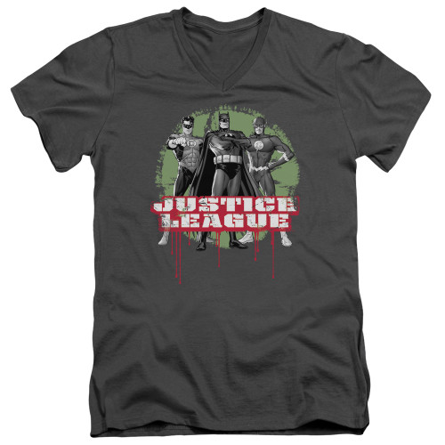 Image for Justice League of America V Neck T-Shirt - JLA Trio