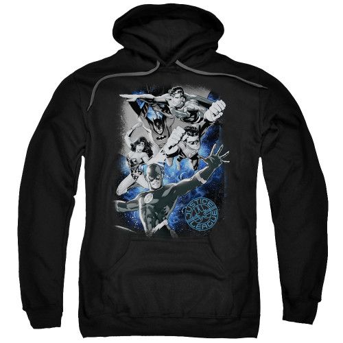 Image for Justice League of America Hoodie - Galactic Attack Nebula