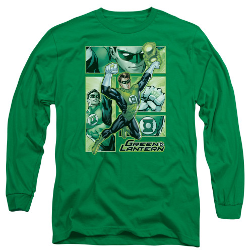 Image for Justice League of America Long Sleeve Shirt - Green Lantern Panels