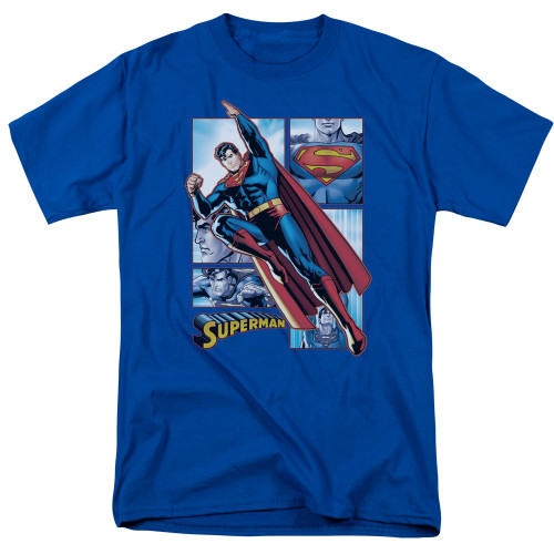 Image for Justice League of America Superman Panels T-Shirt