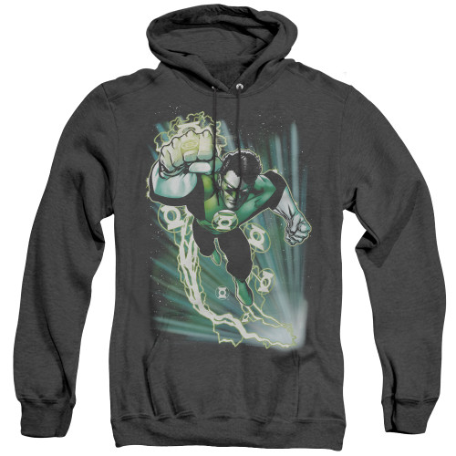 Image for Justice League of America Heather Hoodie - Emerald Energy