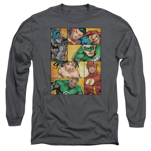 Image for Justice League of America Long Sleeve Shirt - Hero Boxes