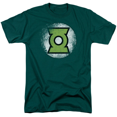 Image for Justice League of America Destroyed Green Lantern Logo T-Shirt