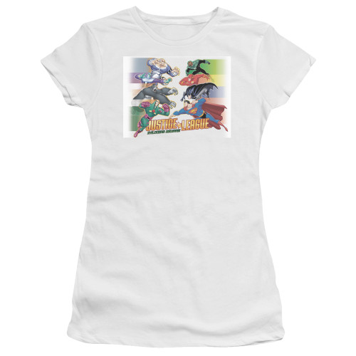 Image for Justice League of America Evildoers Beware Girls Shirt