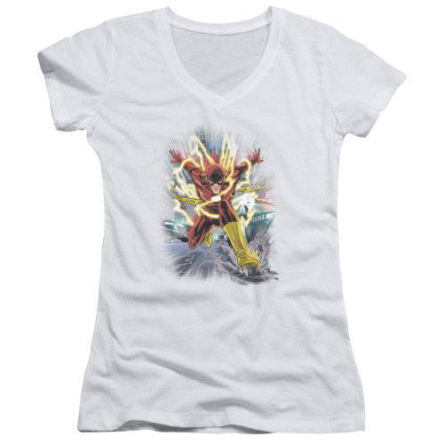 Image for Justice League of America Girls V Neck - Brightest Day Flash