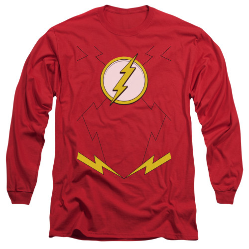 Image for Justice League of America Long Sleeve Shirt - New Flash Uniform