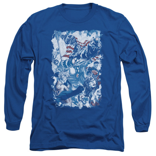 Image for Justice League of America Long Sleeve Shirt - American Justice