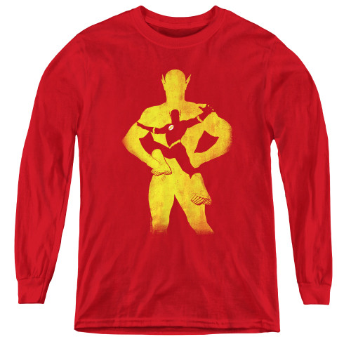 Image for Justice League of America Flash Knockout Youth Long Sleeve T-Shirt
