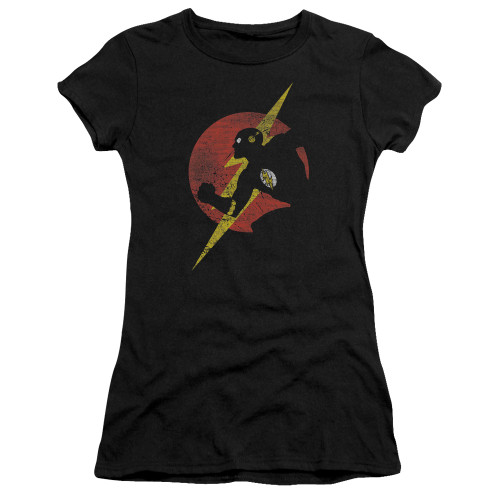 Image for Justice League of America Flash Symbol Knockout Girls Shirt