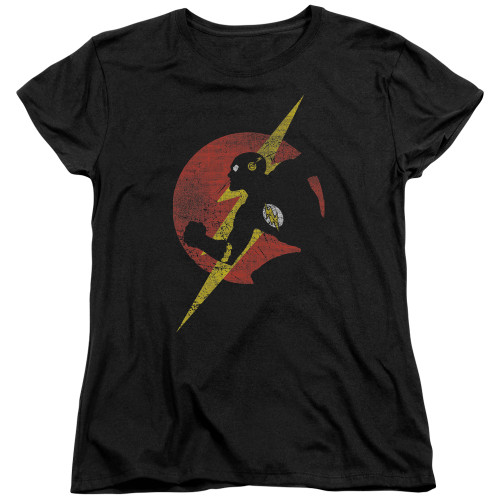 Image for Justice League of America Flash Symbol Knockout Woman's T-Shirt
